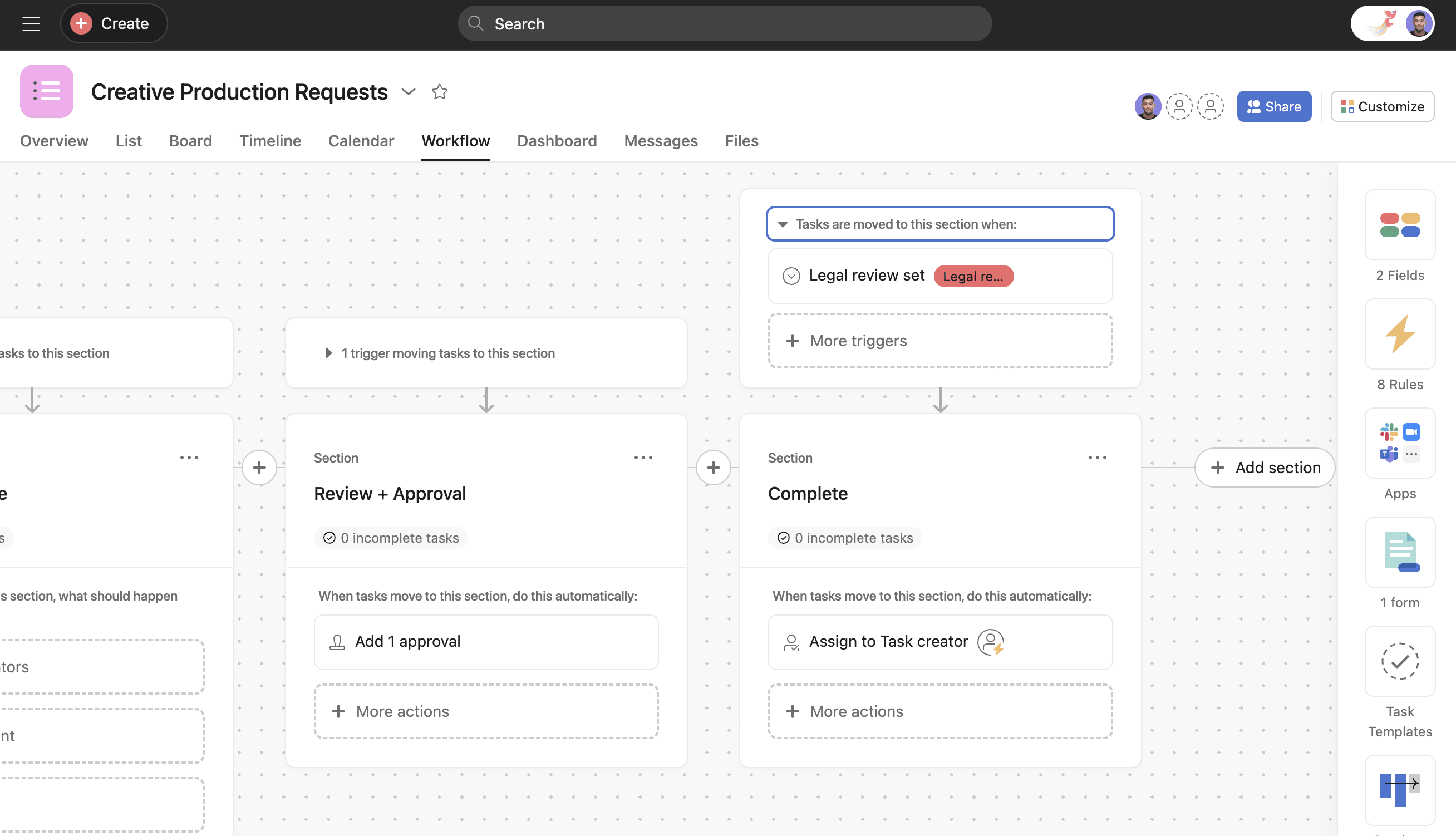 Create And Use Asana Workflows – Asana Help Center